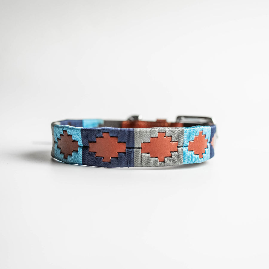 Hundehalsband Blau Grau Navy