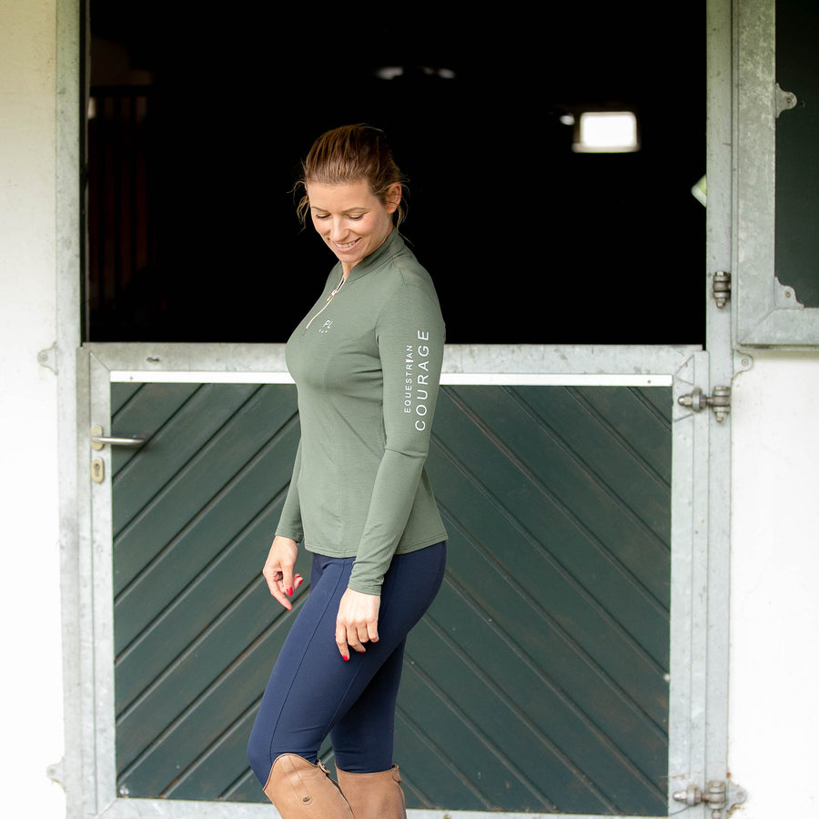 Funktionsshirt Equestrian Courage Oliv